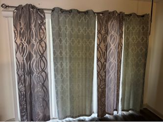 Blackout curtains with poles