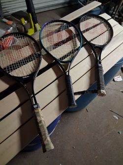Three tennis rackets , one price