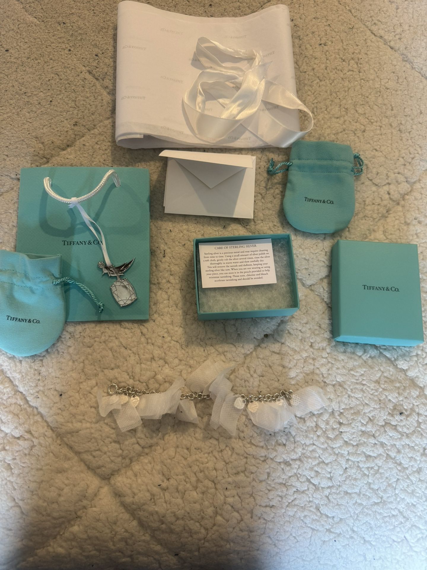 Tiffany & Co- Multi Heart Tag Bracelet In Silver