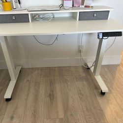 Height Ajustable Electric Standing Desk with Drawers – $100
