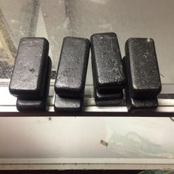 2 Lb Weights 8 Each Size 4 Inch by 1 7/8 by 1 1/4