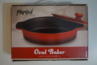 Parini Cookware Oval Baker Non-Stick Ceramic Bakeware Dish