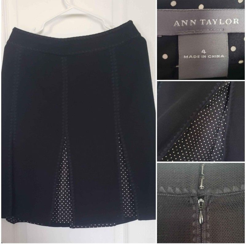 Black And White Polka Dot Skirt Size 4