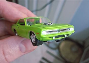 Plymouth Hemi Cuda 1970 - Lime Green - Hobby Exclusive Greenlight  - Opening Hood - Real Rubber Tires