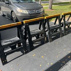 Four Dewalt Sawhorses 