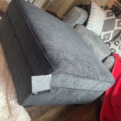 Charcoal Grey Ashley Ottoman New With Tags