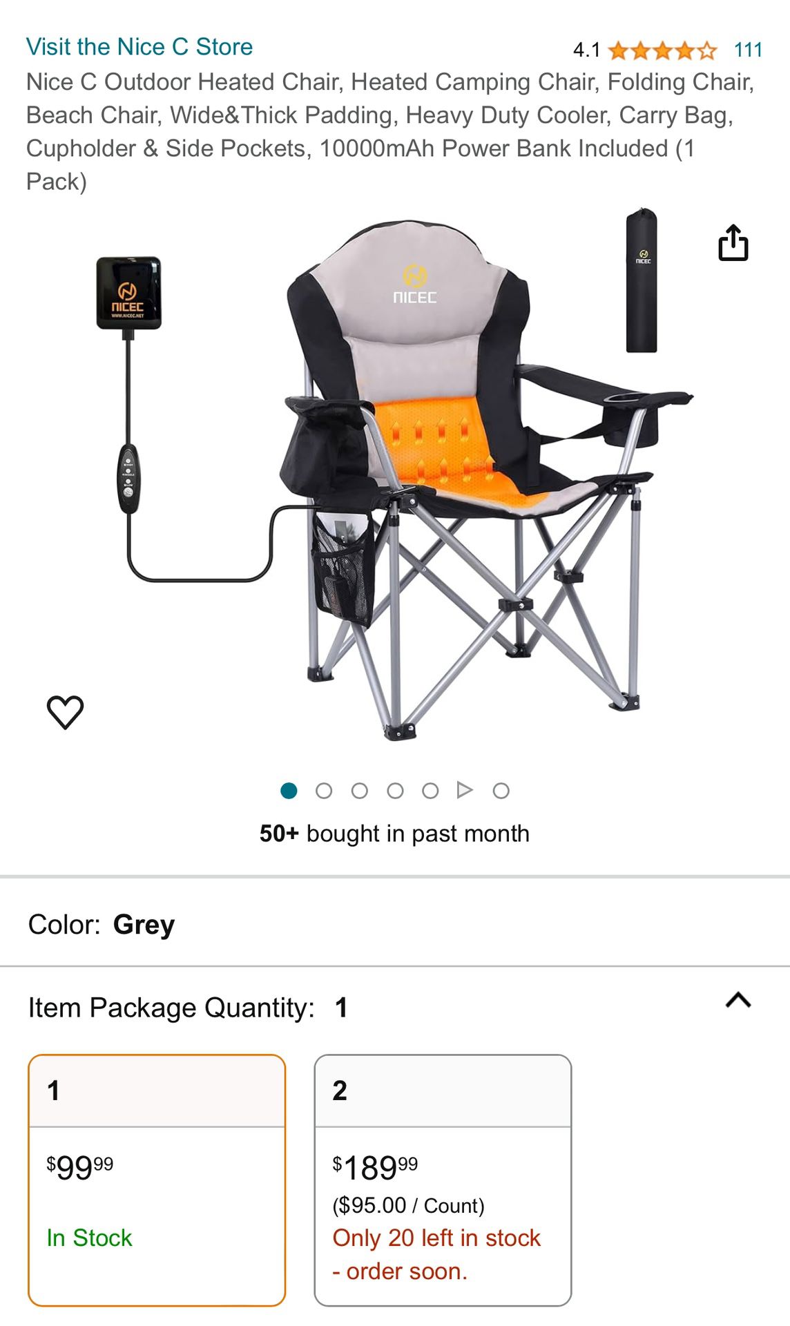 Outdoor Heated Camping/beach Chair
