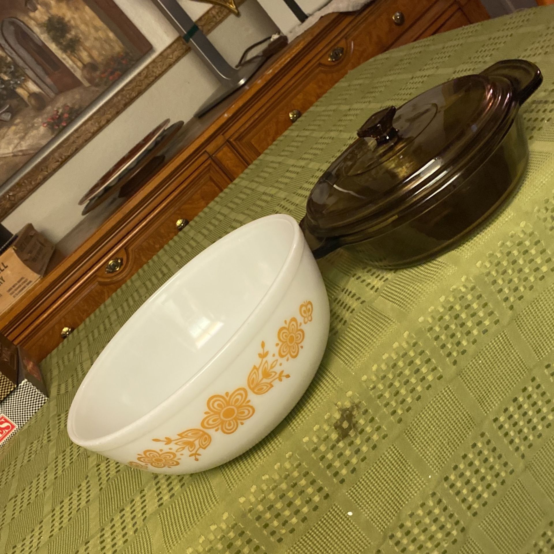 And anchor oven where casserole Bowl    Antique Pyrex bowl