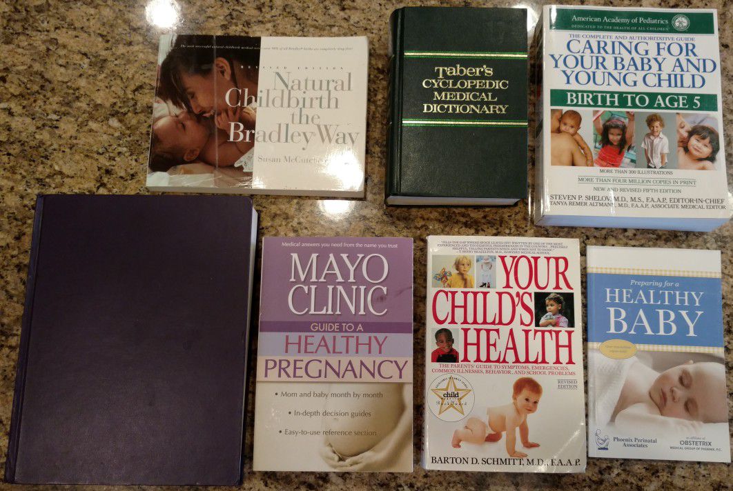 7 books - Pregnancy Birth Baby infant child health Kids