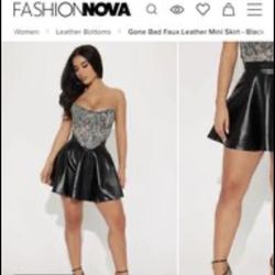 Faux Leather Skirt