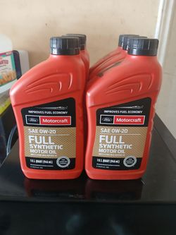 Brand New Full Synthetic Quarts Of Oil 0-20w