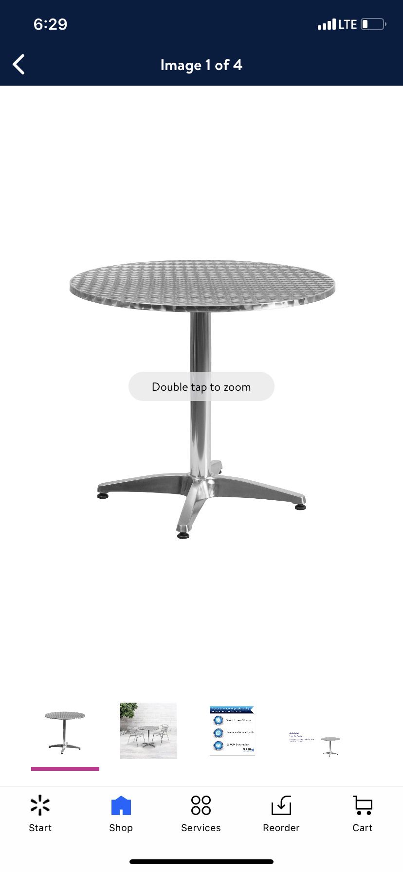 Flash Furniture 31.5'' Round Aluminum Indoor-Outdoor Table with Base