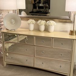 Off White Mirrored Dresser