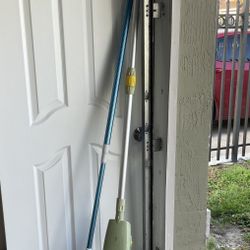 Cordless rechargeable handheld pool vacuum and extendable & skimmer net