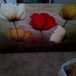 Designer Kirkland Oil Flower Painting 