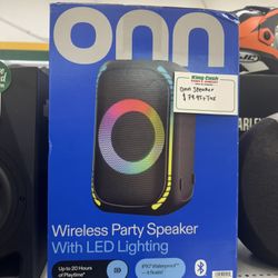 ONN WIRELESS PARTY SPEAKER WITH LED LIGTH 