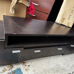 Tv Stand with storage shelves $65