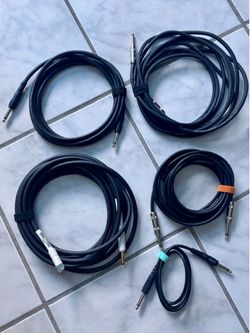 Pro Audio & Power Cable Lot XLR, 1/4" Instrument, & AC Power Cords