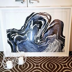 Large Wall Art With Matching Candel Holders