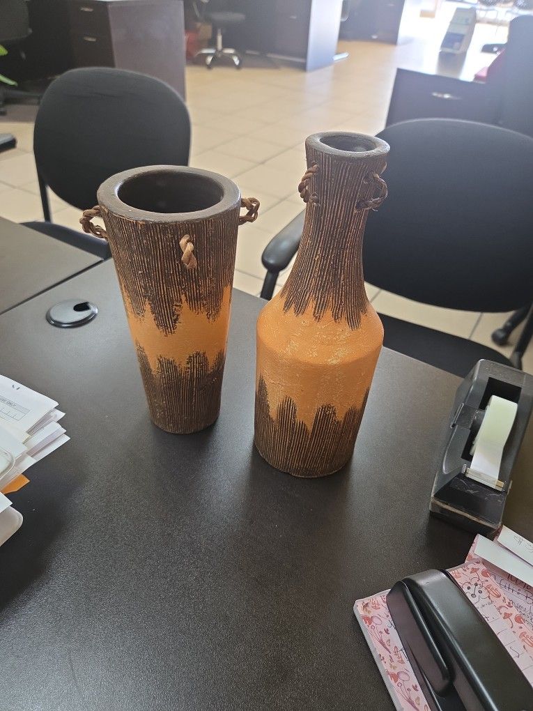 2 Matching Vases