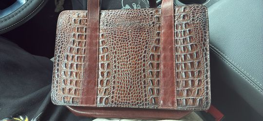 Brahmin alligator skin purse