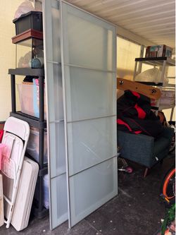 IKEA ipax glass closet doors