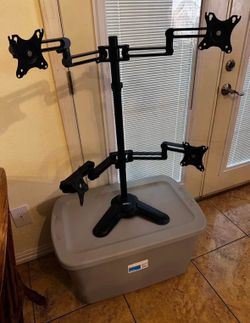 AVLT Power Quad Free Standing VESA Desk Mount