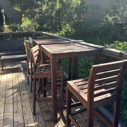 x2 Sets of Tall Outdoor Tables & Stools