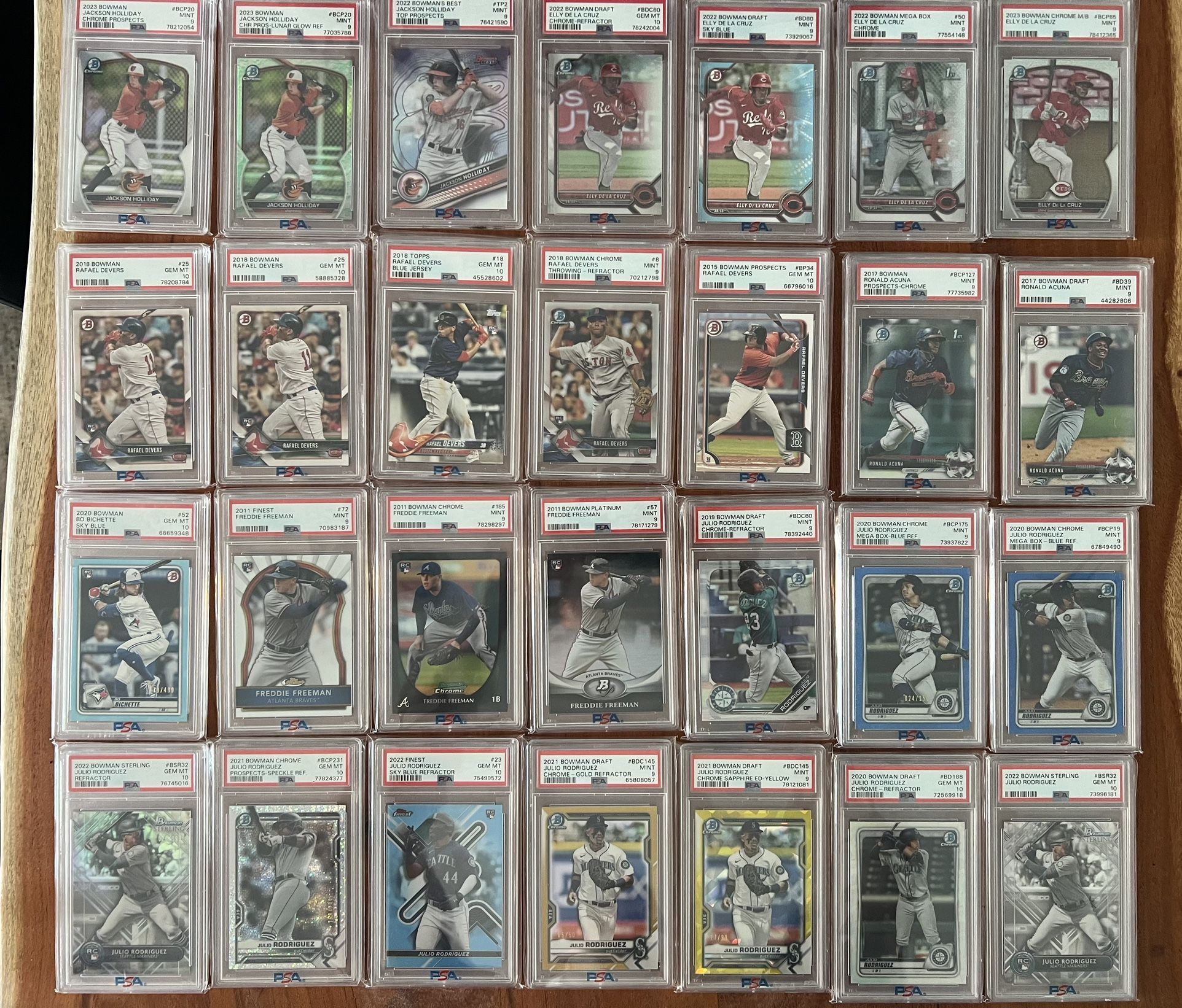 100 x Graded Baseball Cards (Lot)