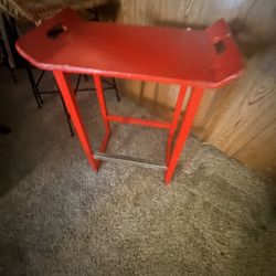 2 Red Barstools 