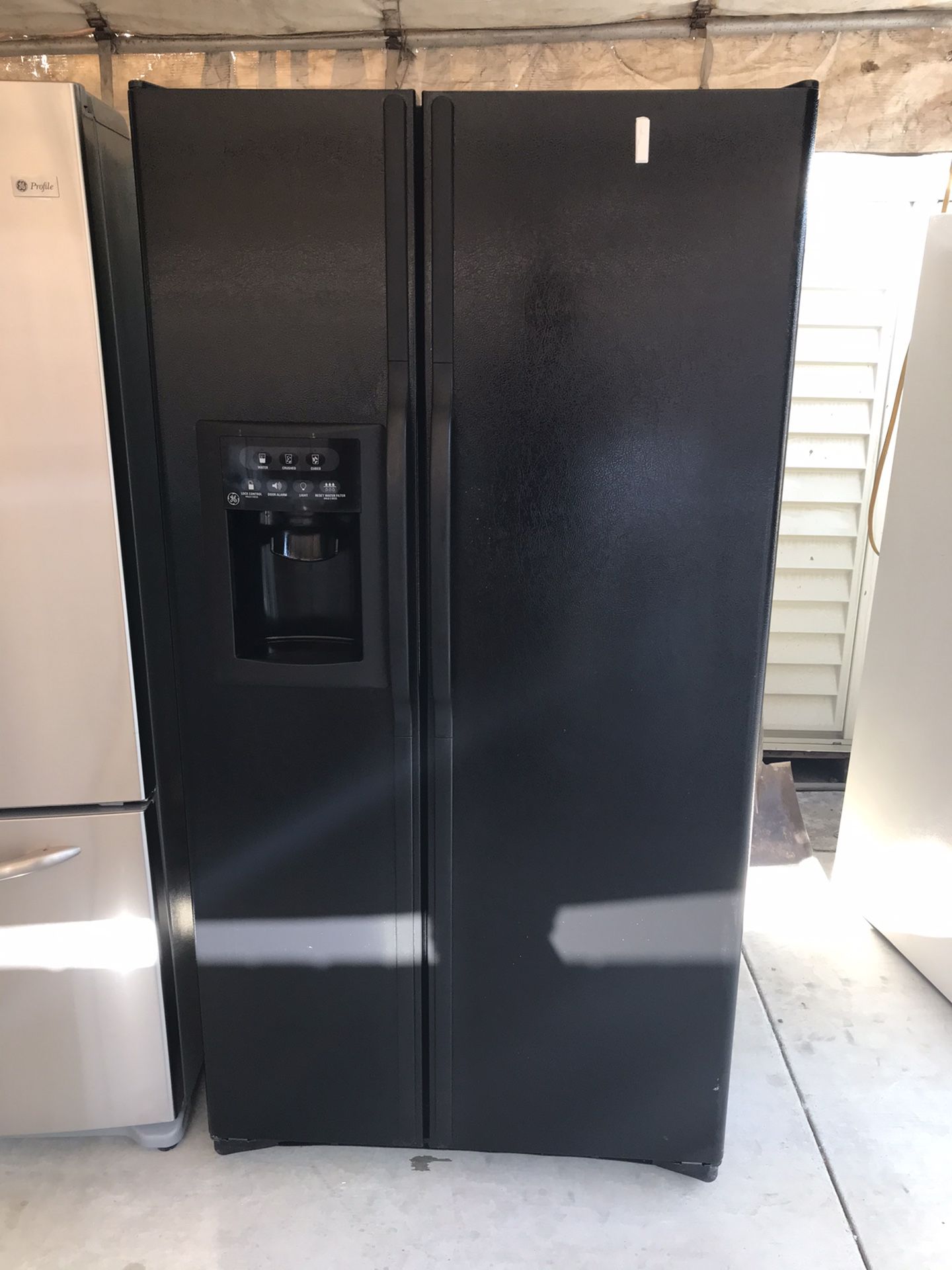 Black General Electric Refrigerator For Sale