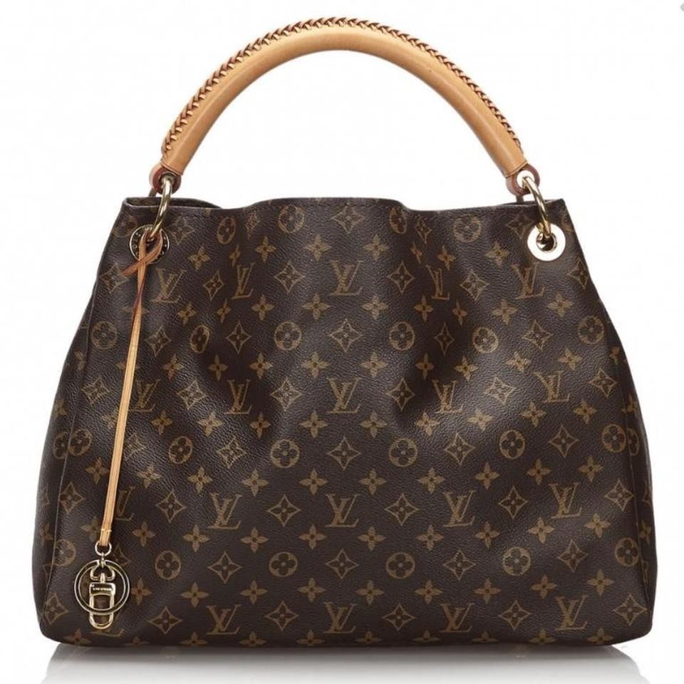 LV Monogram Canvas Hobo Bag Brown