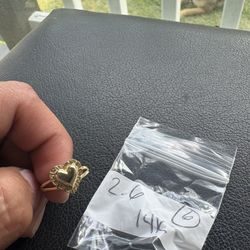 14k gold heart ring