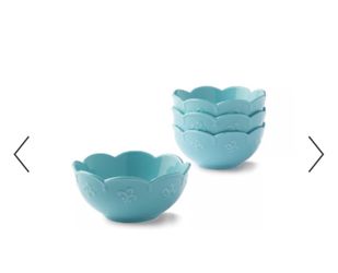 Princess House Aqua Soup/Cereal Bowls