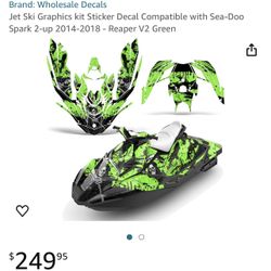 Seadoo Spark Decal Kit - Reaper V2 Green