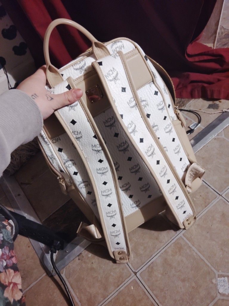 White Beige MCM Bag