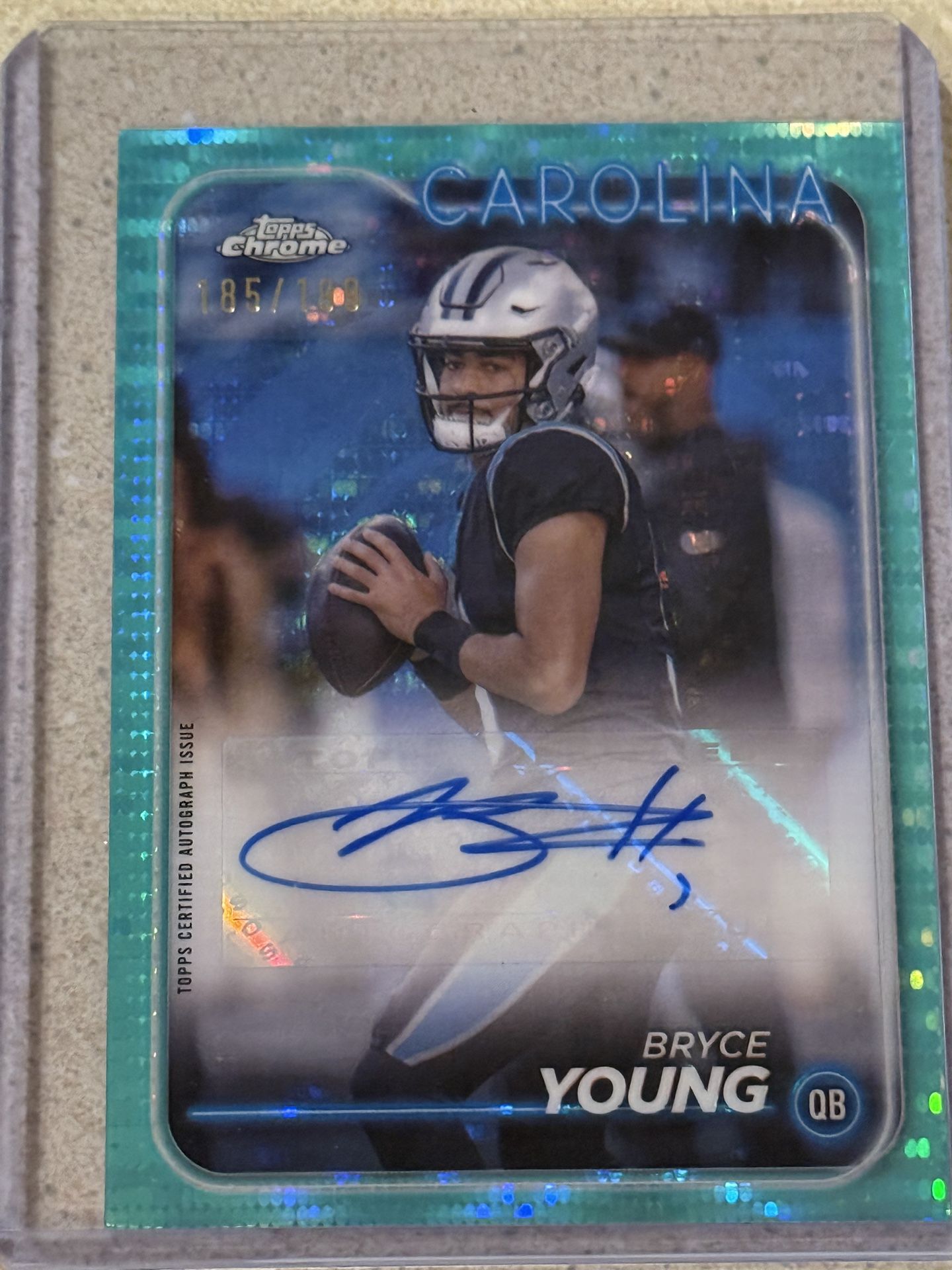 Bryce Young Aqua Refractor Autograph 185/199