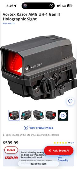 vortex Huey Amg gen2 sight w/  Vortex 3x magnifier