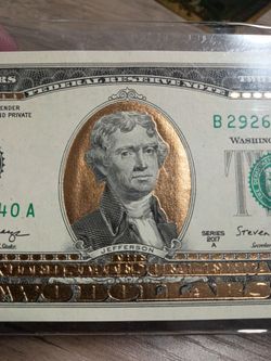 22 Karat Gold Edition $2 Bank Note