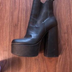 Jessica Simpson Ankle Combat Chunky Heels