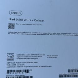 IPad (A16) Wifi + Cellular 