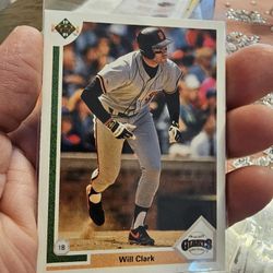 San Francisco Giants Will Clark Matt Williams Variation '91 Upper Deck Hockey Sticks Hologram Backs Baseball Cards 