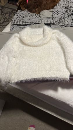 Cream fuzzy sweater