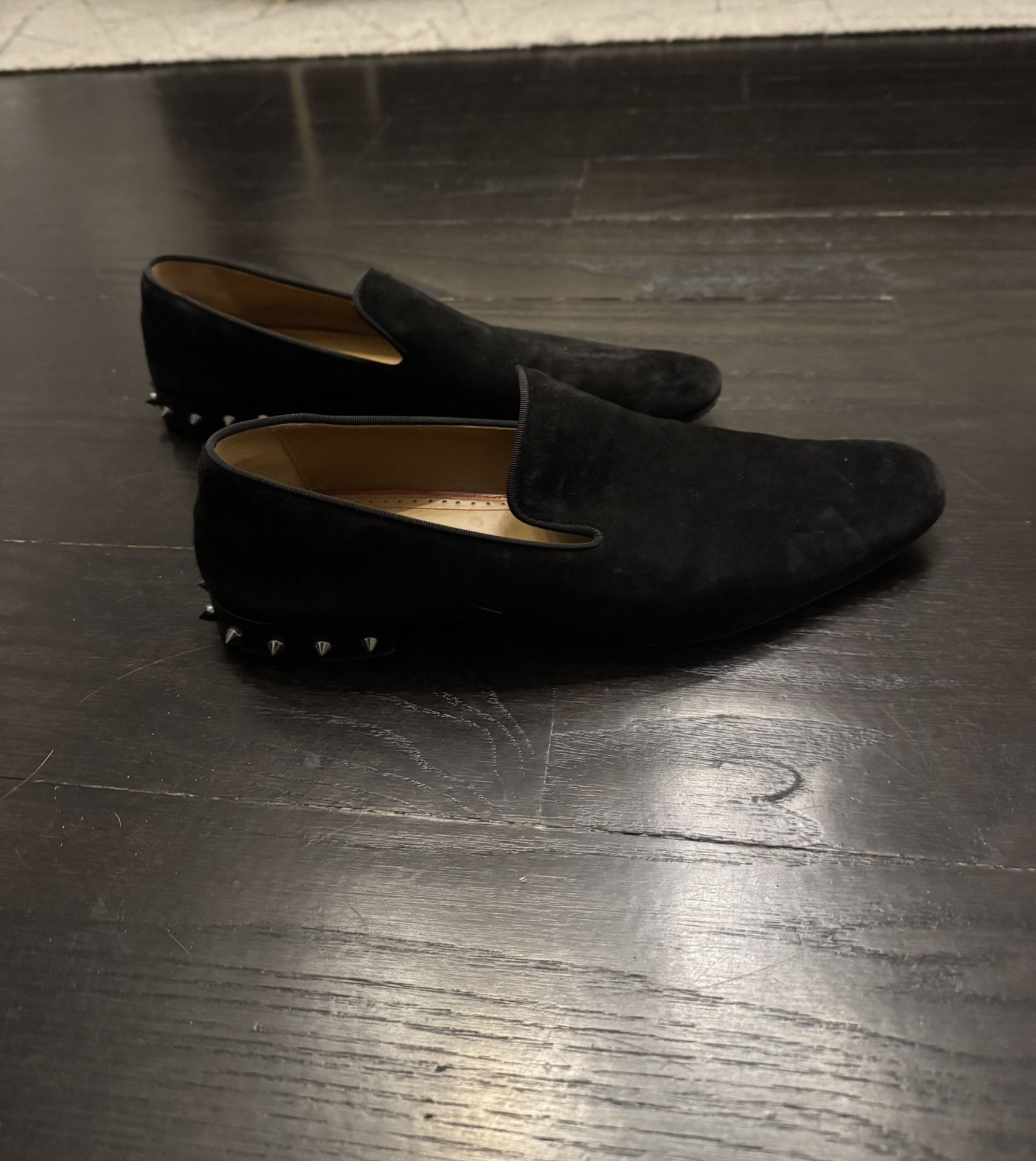 Christian Louboutin Marquees Black Velvet Loafer Men’s Size 43/ US 10 with box