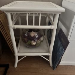 wicker end table