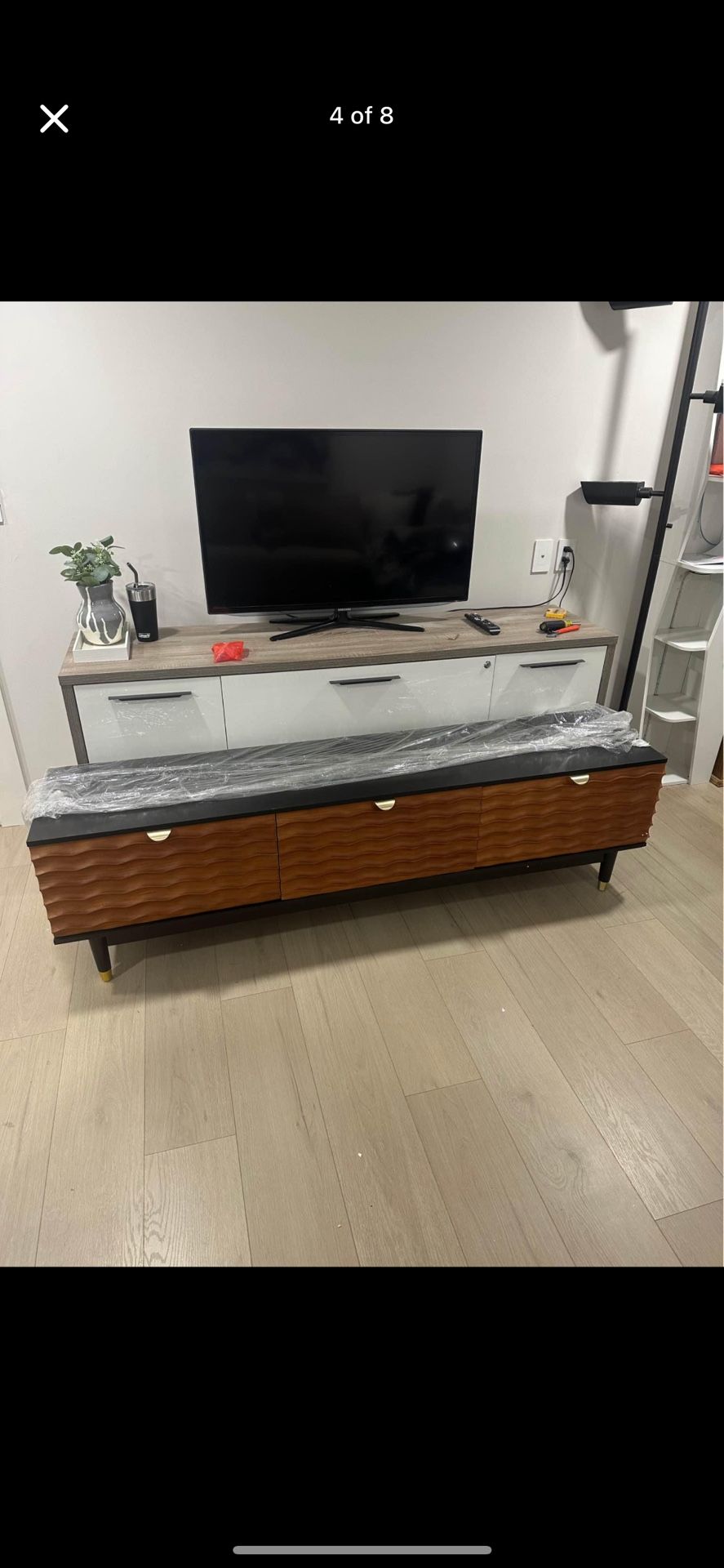 Hernest Mid-Century Wood Tv Stand
