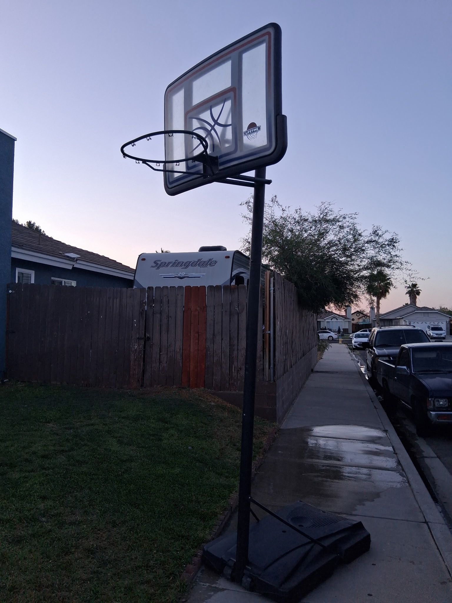 Portable Basketball Hoop with Shatter-Proof Polycarbonate Backboard, Adjustable