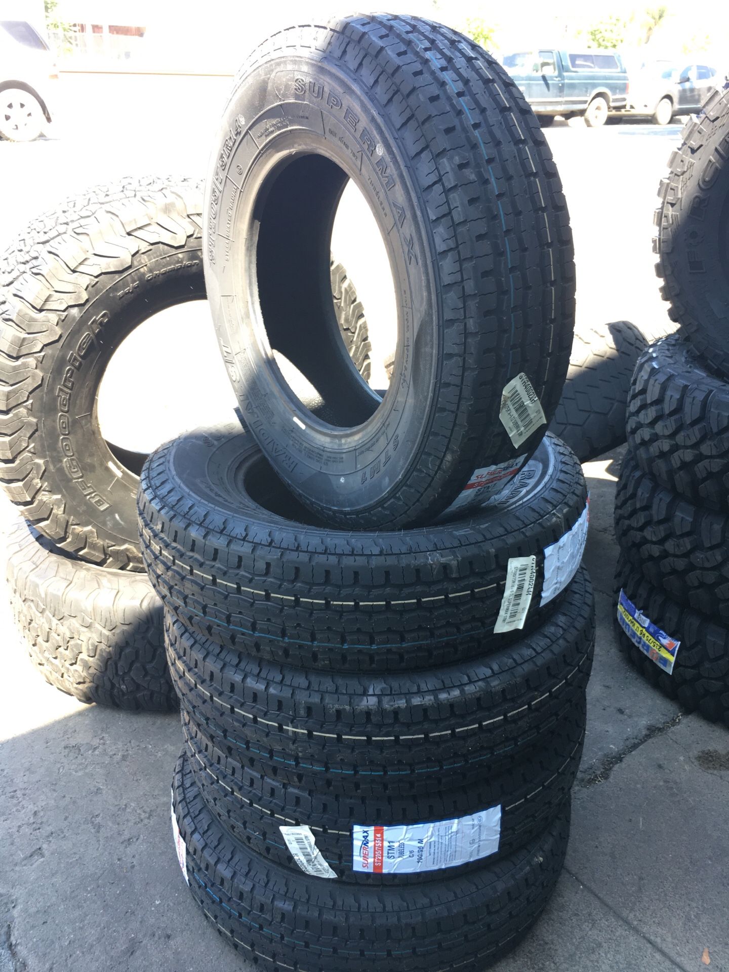 14” 4 new tires ST205/75R14 trailer