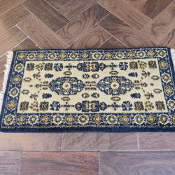 ANTIQUE 1920-30 KHALABAR INDIA Virgin Wool 2 X 4 Rug