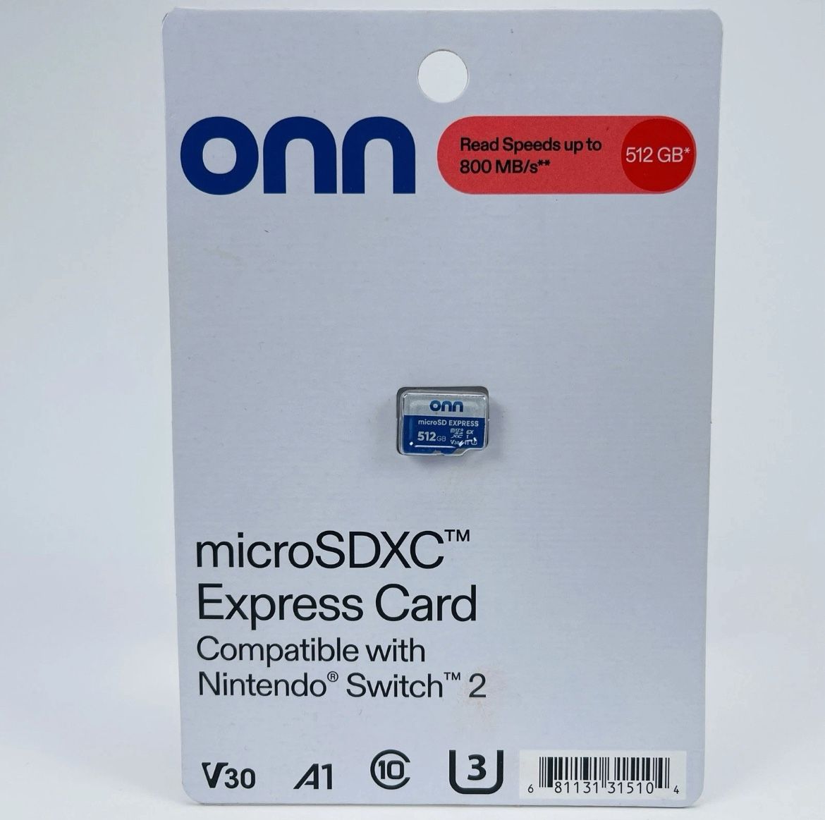 Onn 512GB Micro SDXC Express Card Compatible With Nintendo Switch 2 Sealed New